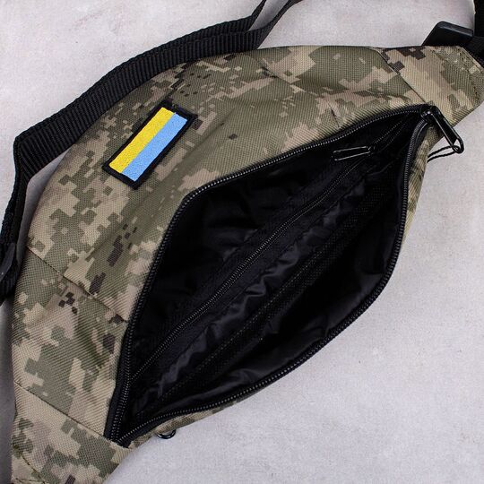 Сумка поясна, бананка, "Україна", камуфляж П4517