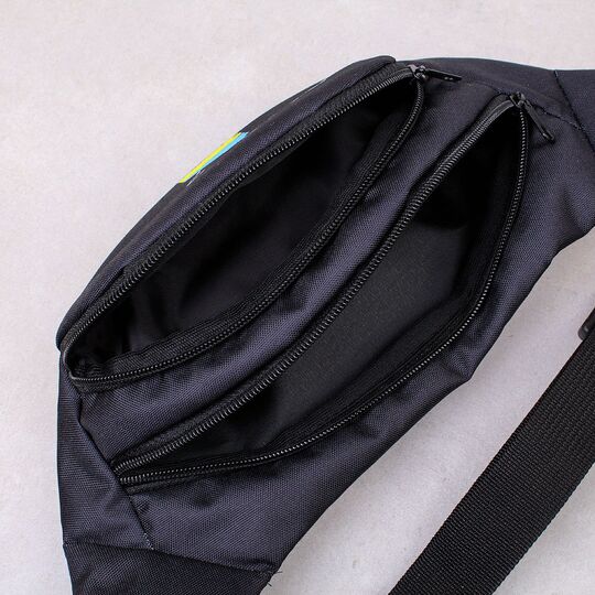 Сумка поясная, бананка "Слава ЗСУ", черная П4519