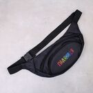 Сумка поясная, бананка "Паляниця", черная П4520