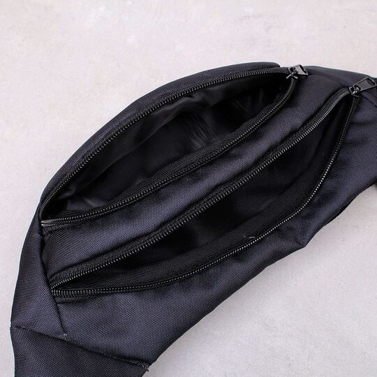 Сумка поясная, бананка "Паляниця?", черная П4522