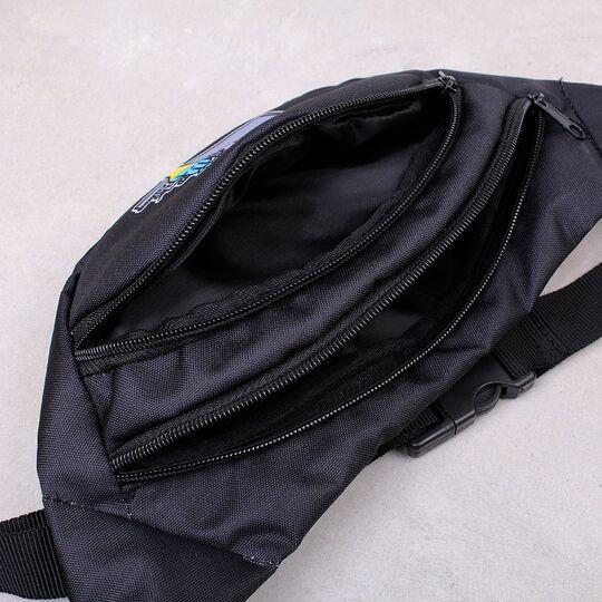 Сумка поясна, бананка, "Русский военный корабль, иди нах", чорна П4524