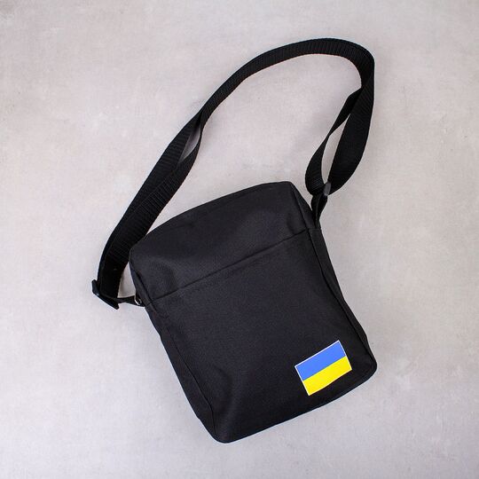 Сумка на плечо, мессенджер "Ukraine", черная П4525
