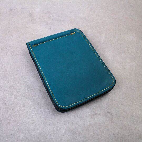 Гаманець зажим "Герб України", синій П4530