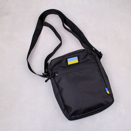Сумка на плечо, мессенджер "Ukraine", черная П4534