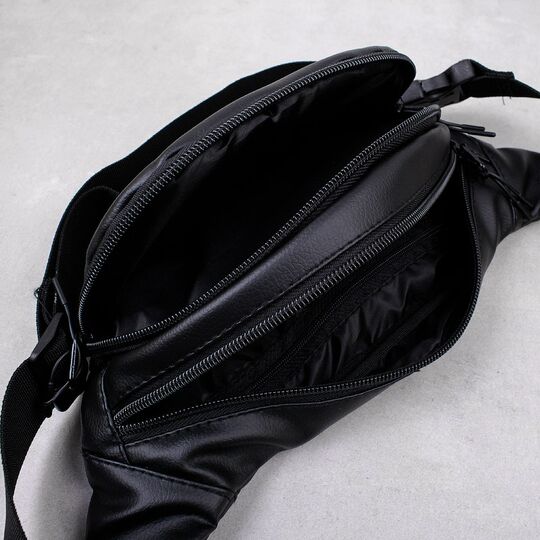 Сумка поясная, бананка, "City" черная П4542