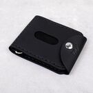 Кошелек зажим из кожи "Карта Украины", черный П4548 (Ручная работа)