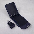 Кошелек зажим из кожи "Карта Украины", синий П4552 (Ручная работа)