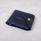 Кошелек зажим из кожи "Карта Украины", синий П4552 (Ручная работа)
