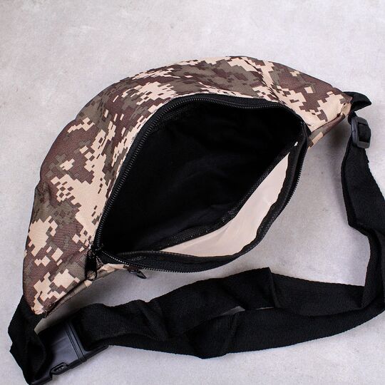 Сумка поясная, бананка, камуфляж П4558