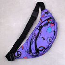 Сумка поясна, бананка, "Тік ток", фіолетова П4560