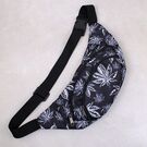 Сумка поясна, бананка, "Маріхуана", чорна П4561