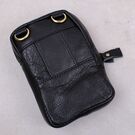 Чоловіча сумка з шкіри, чорна П4575