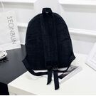 Женский рюкзак вельветовый, черный П4591