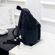 Жіночий рюкзак вельветовий, чорний П4591