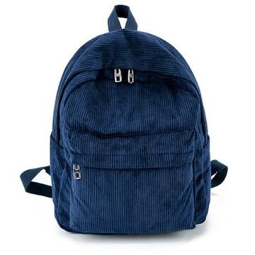Жіночий рюкзак вельветовий, синій П4593