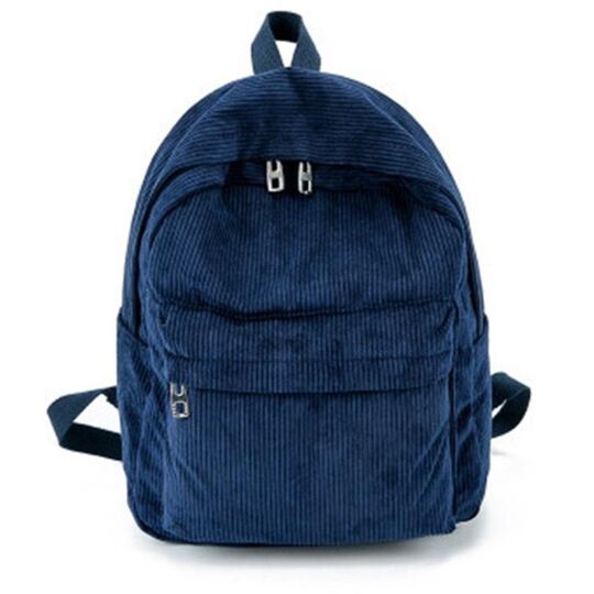 Женский рюкзак вельветовый, синий П4593
