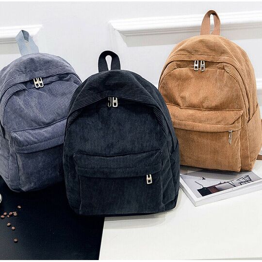 Жіночий рюкзак вельветовий, синій П4593