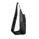 Чоловіча сумка слінг, чорна П4598
