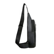 Мужская сумка слинг, черная П4598