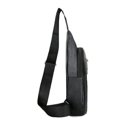 Чоловіча сумка слінг, чорна П4598