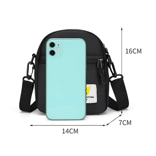 Жіноча міні сумка, чорна П4603