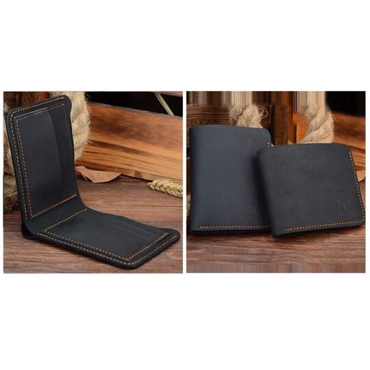 Чоловічий гаманець COWATHER, чорний П0334