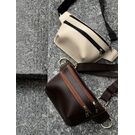 Сумка поясная, бананка, белая П4615