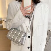 Жіноча сумка клатч, срібляста П4619
