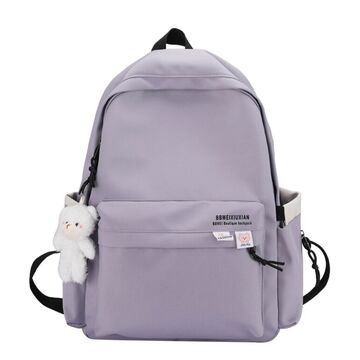 Жіночий рюкзак з брелоком, фіолетовий П4629