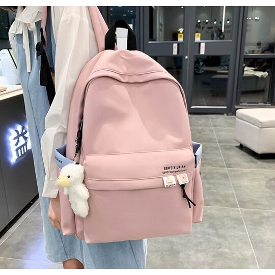 Жіночий рюкзак з брелоком, фіолетовий П4629