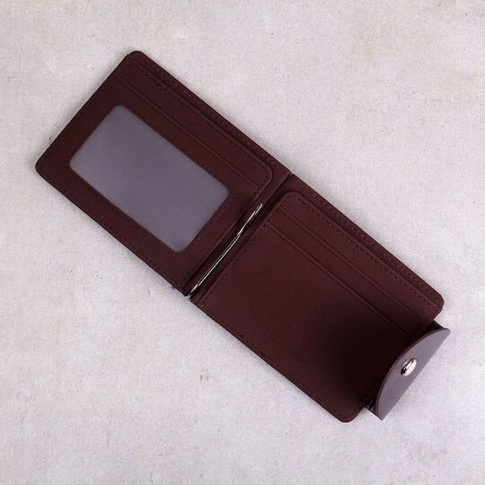 Зажим, кошелек, коричневый П0337