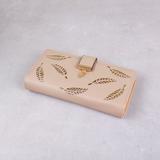 Женский кошелек, бежевый П0342 Женский кошелек, бежевый П0342
