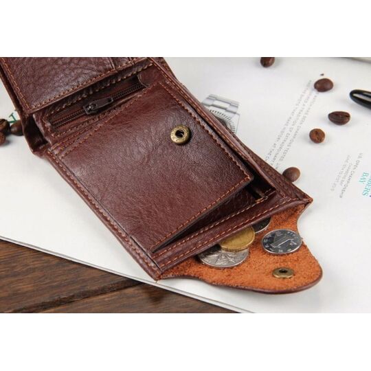 Чоловічий гаманець, коричневий П0344