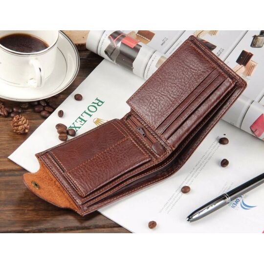 Чоловічий гаманець, коричневий П0344
