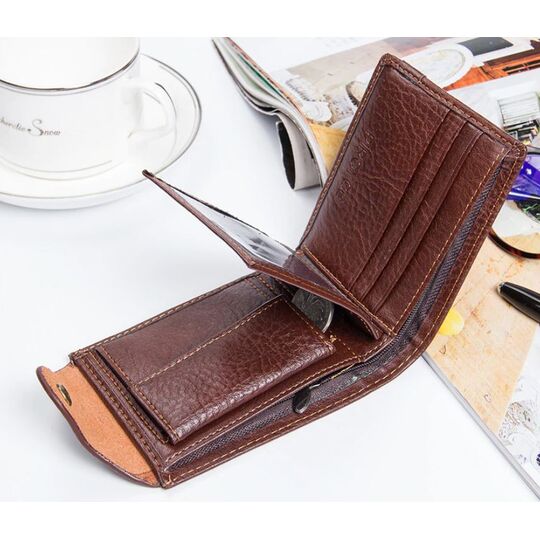 Чоловічий гаманець, коричневий П0351