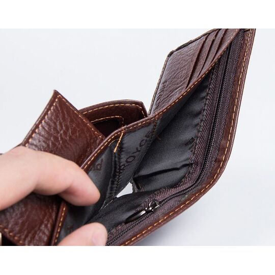 Чоловічий гаманець, коричневий П0351