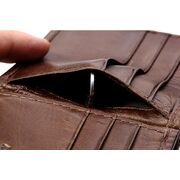 Затиск KAVIS, гаманець, коричневий П0353