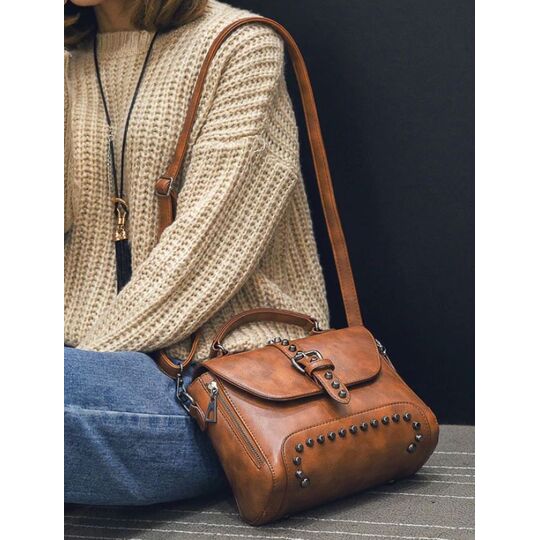 Женская сумка, коричневая П0382