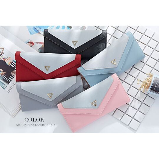 Женский кошелек, серый П0385