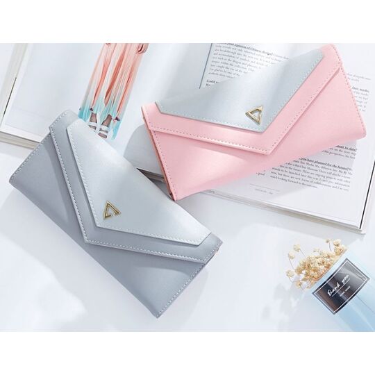 Женский кошелек, серый П0385