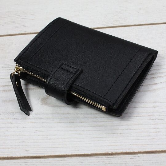 Женский кошелек, черный - П0394