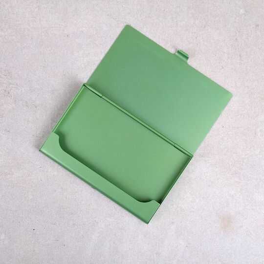 Визитница, зеленая П0404