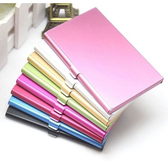 Визитница, золотистая П0406