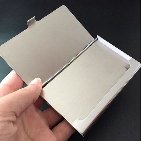 Визитница, золотистая П0406