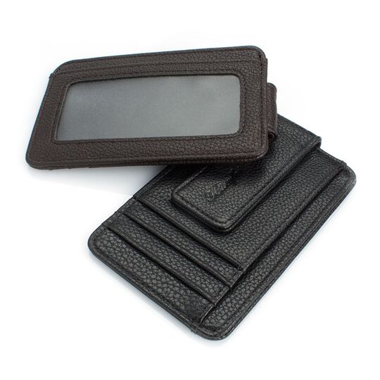 Затиск, гаманець, коричневий П0437