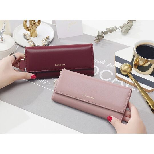 Женский кошелек, розовый П0513