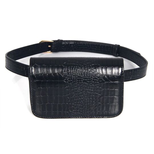 Сумка поясна Badiya, чорна П0521