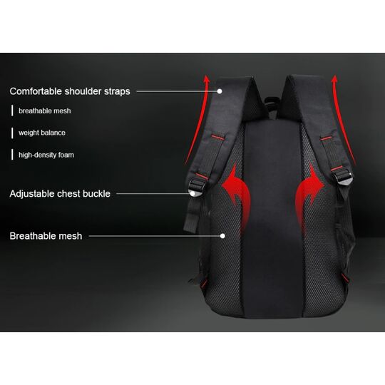 Мужской рюкзак WOVELOT, черный П0536 Мужской рюкзак WOVELOT, черный П0536