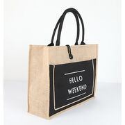 Женская сумка льняная "Hello weekend" П0554