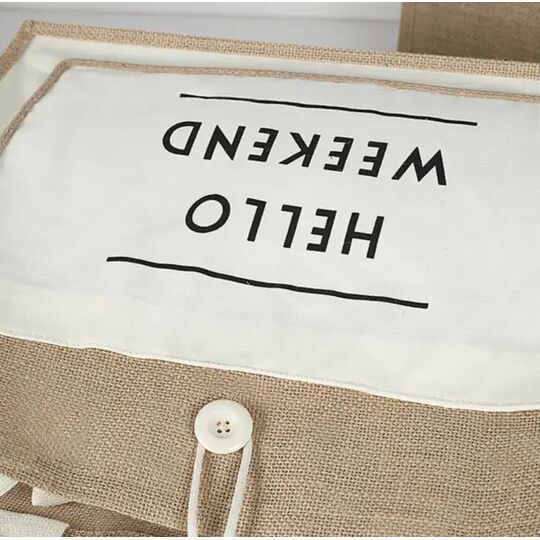 Жіноча сумка лляна "Hello weekend"